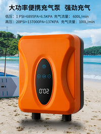 桨板帐篷冲锋舟橡皮艇充气船气垫浮台高压12伏电动车载充气泵便携