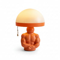 Torso Lamp Sculpted Base Dome Table Lamp Pull Cord for Desktop