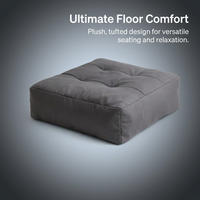 Tufted Floor Cushion, Large Seat Cushion, Living Room Pouffe Cushion, Japanese Floor Pillow, Meditat - Image 2