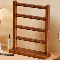 Solid Wood Jewelry Display Stand for Bracelets, Necklaces, and Hair Ties