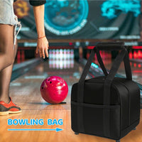Single Bowling Ball Carry Bag with Padding and Handle