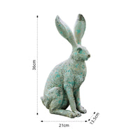 Rabbit Figurine Hand-Finished Bunny Figurine Rabbit Ornament Farmhouse Tabletop Ornament Easter for Decorators, Shelf