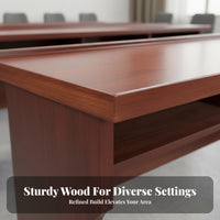 2-Person Seminar Table Sturdy Construction Office Furniture Thickened Surface Auditorium Desk for Students, Conference Rooms, Auditoriums, Classroom