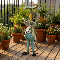 Frog Bird Bath Feeder Vintage Finish Frog Bird Feeder Waterproof for Balcony
