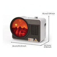 Mini Electric Fireplace Heater Quiet Desktop Fireplace Heater Compact for Office