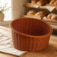 Woven Basket Shallow Bread Basket Sturdy