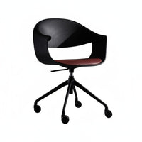 Molded Shell Rolling Chair Ergonomic Swivel Seat Easy Assembly for Designers