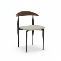 Y-shaped rear Chair Retro design Dining Seating Padded Seat for Cafe, Home Office