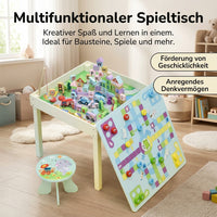 Kids' Table with Storage, Multifunctional Activity Table for 7-14 Years Old, Play Table with Compartments