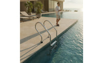 Stainless Steel Pool Ladder Anti-Slip 2-Step Pool Ladder Rust Resistant for Swimmers