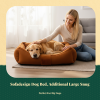 Orthopedic bed for large dogs, washable.