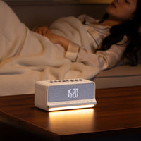 Bluetooth Speaker Clock Rechargeable Speaker with Alarm Clock Ambient for Adults
