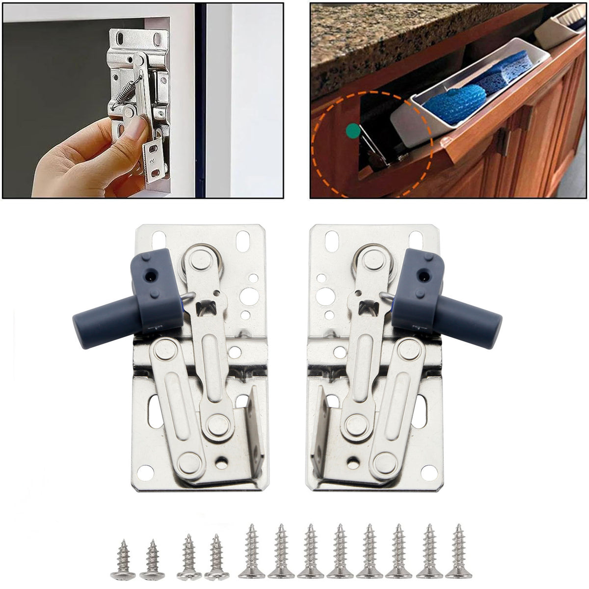 45-Degree Down-Fold Door Hinge with Spring for Cabinets