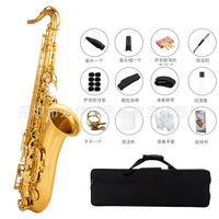 Bb Tenor Saxophone, Brass, Electrophoretic Gold Finish, for Beginners