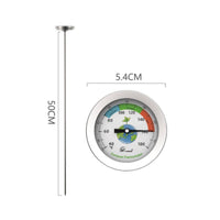 Long Rod Compost Thermometer No Battery Required for Gardeners