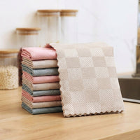 Fish Scale Microfibre Cleaning Cloths, 5-Pack Reusable Mixed Color Cloths for Kitchen and Glass, Anti-Lint and Anti-Streak, 30x40cm