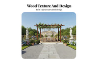 Freestanding Wooden Pergola Weather-Resistant Antique Design Garden Arbor Easy Assembly Garden Grape Trellis for Gardeners, Courtyard