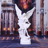 Archangel Michael Statue Pure White Archangel Michael Sculpture Resin