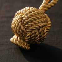 Rope Knot Sculpture Lustrous Rope Knot Statue Textured for Entryway Console