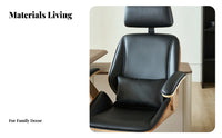 Highrear managerial Armchair Genuine Leather Computer Chair Italian aesthetic Padded Armrests for managerials, Professionals