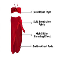 Swimsuit for Girls and Women with Stylish Swimming Costume Design, Three Piece Swim Dress with Padded Bra and Long Skirt for Water Sports