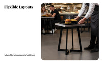 Complete Set Square Table with 4 Chairs long-lasting Construction Commercial Furniture Space-Saving Dining Group multipurpose Use for Restaurant Owners, Cafe Proprietors, Homeowners, Milk Tea Shops, Restaurants, Fast Food Outlets, Eateries