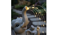 Solar Garden Elephant Decor Waterproof Solar Elephant Statue Gift Idea for Yard