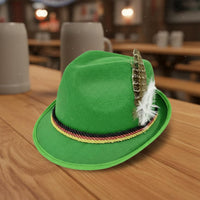 Traditional Design German Beer Festival Hat Single Size Fits Most Festival Headwear Decorative Rope Band for Men, Women