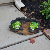 Resin Frog Sewer Decor Cute Creature Design for Outdoor, Garden