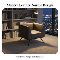 Minimalist Settee with Metal Legs Thickened Upholstery Reception Sofa Modern Design Long-Lasting Construction for Clients
