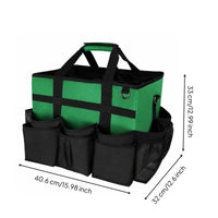 Cleaning Supplies Organizer with Wheels Portable Cleaning Bag with Trolley Large