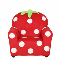 Strawberry-Shaped Chair Cartoon Design kids' Furniture Soft Upholstery Materials for Girls, Toddlers, Bedroom, Nursery