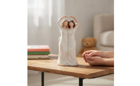 Faceless Female Figurine with Gold Accents Elegant Tabletop Figurine Modern Resin Sculpture Abstract for Women, Collectors, Shelf, Desk, Bedroom