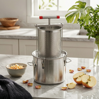 Stainless Steel Press Machine Press Machine with Bucket Easy to Clean Manual Juice Extractor for Hobbyists