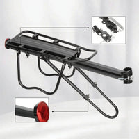 Quick Release Rear Bike Rack with Reflector Reflective Rear Bike Rack Sturdy Long-Lasting for Touring, Outdoor Cycling