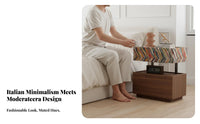 Two-Level Side Table Installation Nightstand Minimalist and Design Bedside Cabinet for Renters, Residents, Apartment, Hotel Room, Hallway