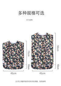 Adult Waterproof Bib for Elderly, Polyester-Cotton, Large Size