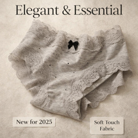Women's Multipack Underwear with Gusset for Everyday Wear, Knickers with Vintage Lace Trim, Breathable Design