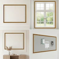 Wall Border Sticker Ornate Bulletin Board Border Sticker Gold for Teachers