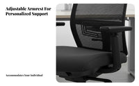 Ergonomic Task Chair Support Ergonomic Mesh spine wheel Adjustable Height Rolling Casters for Remote Workers, Study Room