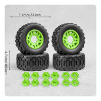 2 Pieces Short Course RC Tire High Traction Rough-Terrain RC Tire Multi-Surface Grip For