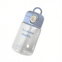 Cute Design Small Portable Water Cup Easy to Clean Plastic Straw Bottle Long-Lasting for Students, School Children, Daily Use, Travel