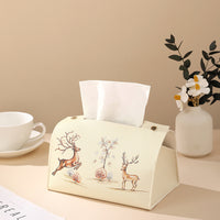 New Chinese Style Light Luxury Leather Tissue Box for Living Room and Office