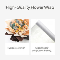 Waterproof Milk Cotton Flower Wrapping Paper Roll