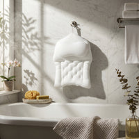 Bathtub Cushion Pillow Tufted Head and Neck Support Pillow Ergonomic Design