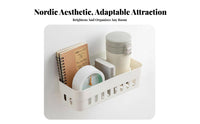 Adhesive Wall Rack Multi-Purpose Adhesive Caddy with Drawer Versatile Use