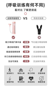 负重呼吸哑铃腹式呼吸训练器男女健身锻炼肺活量呼吸阻力训练通用