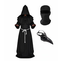Plague Doctor Costume Faux Leather Accents Dress-up Apparel Scary for Cosplayers