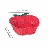 Fruit-Shaped Basket Shallow Handwoven Fruit-Shaped Basket Washable Tabletop Storage