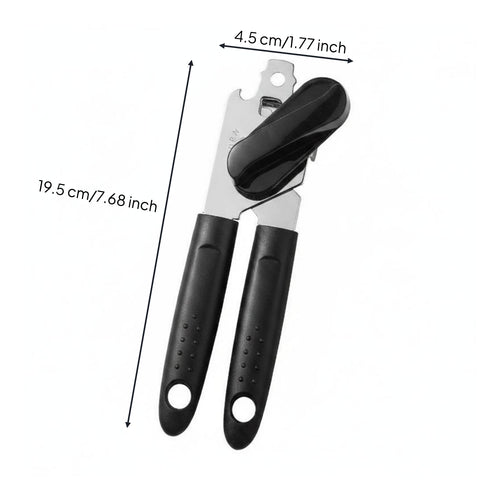 Manual Can Opener Textured Grip Kitchen Tool Compact